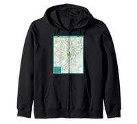 Nottingham Bus Travel Art England Zip Hoodie