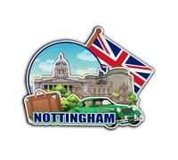 Nottingham England UK Magnet Fridge Magnet Wooden 3D Landmarks Travel Collectible Souvenirs Decoration Handmade -4332