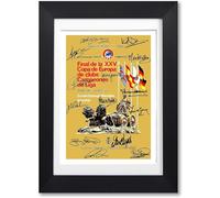 Nottingham Forest 1980 Team Squad Signed Autograph A4 Poster Photo Framed Memorabilia Gift European Cup Winners Programme (A4 BLACK FRAMED & MOUNTED)