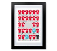 Nottingham Forest team squad 2024-2025 Signed poster print framed picture photo autograph gift 24/25 Gibbs-White Yates (A4 framed & mounted)