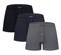 NOTTINGHAM Men's Mercerized Cotton Briefs Solid Color, Boxer Multicolor X 3, L