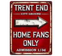 Nottingham Metal Wall Sign, Home Fan Vintage Retro Football Club Plaque, Match Day Keepsake, Man Cave Home Bar Decor Birthday Father's Day Gift - HF48