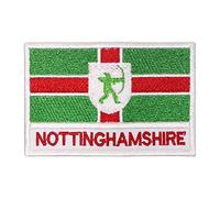 Nottinghamshire County Flag Logo Iron On Sew On Embroidered Patch Badge Applique for Clothes Shirts Jeans etc