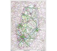 Nottinghamshire County Map-Plastic Coated