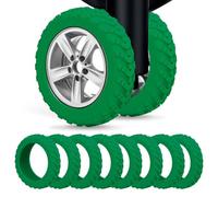 Nottnnut 16Pcs Luggage wheel covers suitcase wheels protectors for dual-wheeled luggage suitcase with a diameter of 2-2.4 inches /5-6cm, Green, Green, Colorful
