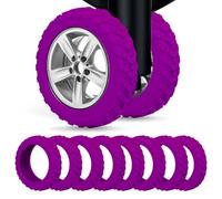 Nottnnut Luggage wheel covers suitcase wheels protectors for dual-wheeled luggage suitcase with a diameter of 2-2.8inches /5-7cm, Purple, Purple, Colorful