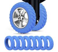 Nottnnut Luggage wheel covers suitcase wheels protectors for dual-wheeled luggage suitcase with a diameter of 2-2.8 inches /5-7cm, Blue, Blue, Colorful