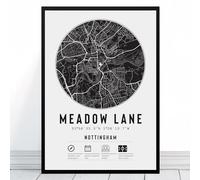 Notts County Meadow Lane Stadium Map | Framed & Print Only Available | Nottingham Minimalist Gift FC Football Fan Poster Art Artwork Gift For Him Memorabilia | Father's Day Christmas Birthday