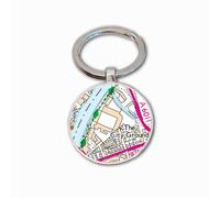 Notts Forest Stadium Key Ring, The City Ground Stadium Key Chain, Notts Forest Football Key Ring, Nottingham Football Ground Map Key Chain