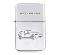 Notts Laser Golf Mk4 GTi Design - Personalised STAR Windproof Petrol Lighter