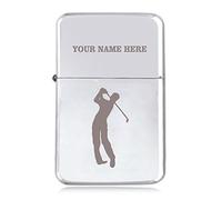 Notts Laser Golf Swing Design - Personalised STAR Windproof Petrol Lighter
