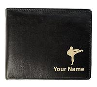 notts laser Martial Arts Design, Personalised Mens Leather Wallet (Toscana Style)