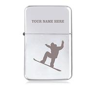 Notts Laser Snowboard Design - Personalised STAR Windproof Petrol Lighter