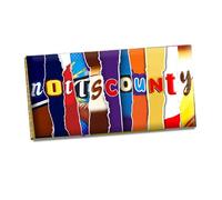 Nottscounty Football Club FC CHOCOLATE BAR WRAPPER Novelty Gift Present for Friends Sport Fans (Without Chocolate Bar)