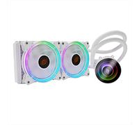 Noua Siberus TR241 White CPU Liquid Cooler, TDP 200W Cooling System, AIO Water Heatsinks, Halo ARGB Triple PWM Fans 120mm, Radiator 240mm, AMD/Intel 1200 AM4 Compatible