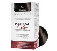 NOUGAT London Permanent Hair Colour Dark Chestnut 100% Grey Coverage At-Home Colour Kit Gentle Botanical Formula with Hair Mask & Repair Essence 170ml