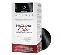 NOUGAT London Permanent Hair Colour Natural Black 100% Grey Coverage At-Home Colour Kit Gentle Botanical Formula with Hair Mask & Repair Essence 170ml