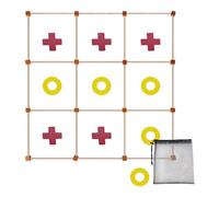 Noughts and Crosses Game - Garden Ticc Tacc Toe, Bean Bag Toss Game | Learning Tool Educational Strategy Games, Hand Eye Coordination Toys, Summer Backyard Fun