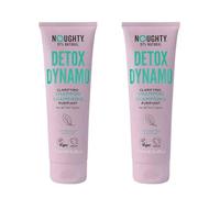 Noughty 97% Natural Detox Dynamo Clarifying Shampoo, Deep Cleansing Shampoo & Scalp Treatment for Dry Scalp & Hair, Removes Build Up & Residue, Soothes Irritation, Sulphate-Free Haircare, 2 x 250ml