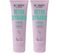 Noughty 97% Natural Detox Dynamo Clarifying Shampoo to Refresh Hair and Remove Residue, Suitable for Every Day Use with Peppermint and Sorrel Leaf, Sulphate Free Vegan Haircare 250ml (Pack of 2)