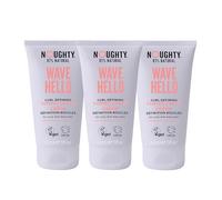 Noughty 97% Natural Wave Hello Curl Taming Cream for Frizzy or Dry Curly Hair & Waves, Curl Cream Enhances Natural Waves & Curls, Anti Frizz Smoothing Formula, Sulphate-Free, Vegan Haircare, 3 x 150ml