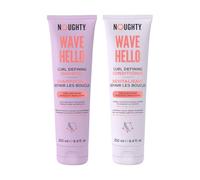 Noughty 97% Natural Wave Hello Shampoo and Conditioner Set for Curly Hair & Waves, Anti-Frizz Control, Sulphate-Free Hair Shampoo and Conditioner, Gentle Cleanse, Deep Hydration, Vegan, 2 x 250ml