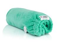 Noughty 97% Natural Microfiber Hair Towel Quickly Absorbs Moisture Quick-dry Wrap, Reduces Breakage Combats Frizz Green