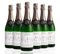 Noughty Organic Sparkling Chardonnay Alcohol Free Wine Case of 6 x 750ml | Alcohol-free Alternative to Prosecco and Champagne | Finest Noughty Non Alcoholic Wines | Wine Gift Set
