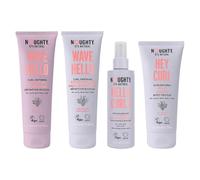 Noughty Wave Hello Curl Care Bundle - 97% Natural Shampoo, Conditioner, Curl Primer & Scrunching Jelly for Defined, Hydrated, Frizz-Controlled Curls & Waves