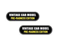 Nouiroy 2pcs Anti Elon Bumper Sticker for Cars, Pre-Madness Edition Vinyl Decal for Laptop Decal for Car Bumper Laptop, Luggage, Water Bottle,Wall (Vintage Tesla)