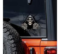 Nouiroy Horror Ghost Sticker for Cars -Horror Theme Cracked Car Decals and Stickers Waterproof Vinyl Decal Dark Gothic Decoration Sticker for Car Window Bumper Truck SUV (Death Ghost)