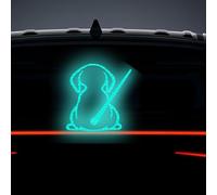 Nouiroy Reflective Puppy Decal for Rear Windshield,Cute Back Dog Car Sticker Rear Wiper Decal Funny Dog Moving Tail Stickers Reflecitve for Car Rear Wiper Decal (Mint Green, Hollowed-Out)
