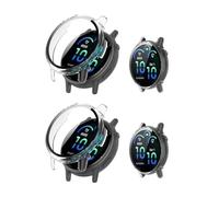 NOUKAJU 2pack Case for Garmin vívoactive 6, Protective Cover Smart Watch,Built-in 9H Tempered Glass Film, Hard PC,Easy to Install,Screen Protector for Garmin vivoactive 6(Clear+Clear)