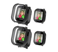NOUKAJU 2pack Case for JrTrack 5, Protective Cover SmartWatch,Built-in 9H Tempered Glass Film, Hard PC,Easy to Install,Screen Protector for Cosmo JrTrack 5(Black+Black)