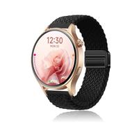 NOUKAJU Band for Fitpolo AR-01/DR06, Breathable Braided Wristbands,Nylon Braided Band,Adjustable Wristband,Women Men,Replacement Strap for Fitpolo DR06 SmartWatch(Black)