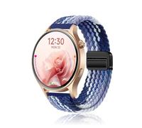 NOUKAJU Band for Fitpolo AR-01/DR06, Breathable Braided Wristbands,Nylon Braided Band,Adjustable Wristband,Women Men,Replacement Strap for Fitpolo DR06 SmartWatch(Blueberry)
