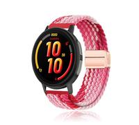 NOUKAJU Band for Garmin Bounce 2, Breathable Braided Wristbands,Nylon Braided Band,Adjustable Wristband,Women Men,Replacement Strap for Garmin Bounce 2 SmartWatch(Strawberry-Red)