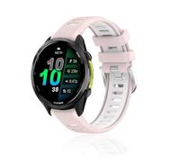 NOUKAJU Band for Garmin Forerunner 970, SmartWatch Replacement Band,Soft Silicone Strap,Replacement Strap for Garmin Forerunner 970 47mm(Pink-White)