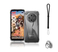 NOUKAJU Case for Blackview Fort 1, TPU Clear Protective Case,Stand Function,Adjustable Bracket,Protective Cover for Blackview Fort1(Clear)