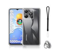 NOUKAJU Case for Blackview Wave 8C, TPU Clear Protective Case,Stand Function,Adjustable Bracket,Protective Cover for Blackview Wave 8C(Clear)