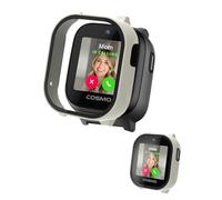 NOUKAJU Case for JrTrack 5, Protective Cover SmartWatch,Built-in 9H Tempered Glass Film, Hard PC,Easy to Install,Screen Protector for Cosmo JrTrack 5(Milk-White)