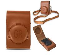 NOUKAJU Case for Ricoh GR IV, Camera Protective Cover with Shoulder Strap,Portable Travel Carrying Protective Storage Box,Storage Case for Ricoh GR IV Camera(Brown)