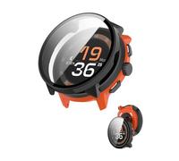 NOUKAJU Case for SUUNTO RUN, Protective Cover Smart Watch,Built-in 9H Tempered Glass Film, Hard PC,Easy to Install,Screen Protector for SUUNTO Run Sports Watch(Black)