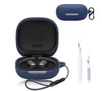 NOUKAJU for Shokz OpenFit Pro Case Cover, Earphone Protective Cover(with Carabiner + Lanyard + Cleaning Pen) Drop-Proof,Scratch-Proof,Shock-Proof,Case for Shokz OpenFit Pro(Blue)