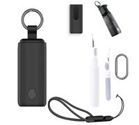 NOUKAJU for Skullcandy Method 360 ANC Case Cover, Earphone Protective Cover(with Carabiner + Lanyard + Cleaning Pen) Drop-Proof,Shock-Proof,Case for Skullcandy Method 360 ANC Earbuds(Black)