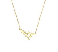 NOUMANDA Exquisite Chemical Hormone Molecular Science Necklace Laser Cutting Metal Oxytocin Pendant Jewelry for Women, Metal