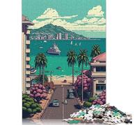 Noumea Pixel Art Jigsaw Puzzles Puzzle for Adults Kids. 1000 Piece Impossible Challenge Toy Educational Games Home Decoration for Adults& Kids Age 14 Years Up 1000pcs (38x26cm)