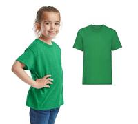 Nour Atelier Girls' Tie-Dye T-Shirt UPF 30+ Sun Protection Quick-Dry, Lightweight Cotton Tee with Stretch Soft, Tagless & Breathable for Play (UK, Age, 9 Years, 11 Years, Regular, Kelly Green)