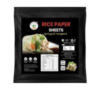 Nourcery Rice Paper Sheets 200g | Gluten-Free Spring Roll Wrappers, 22cm | For Fresh Rolls, Fried Wraps, Dumplings & Vietnamese Dishes