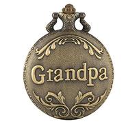 NOURIS Pocket Watch and Chain,Vintage Quartz Pocket Watches with Chain Retro The Greatest Pocket Watch Necklace for Grandpa Dad Gifts
